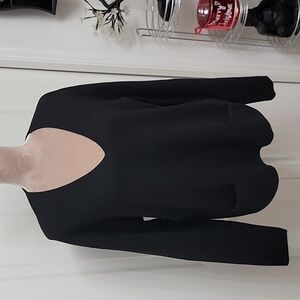 Unbranded, Size L Vintage Black 100% Pure Wool V Neck Sweater with Pockets